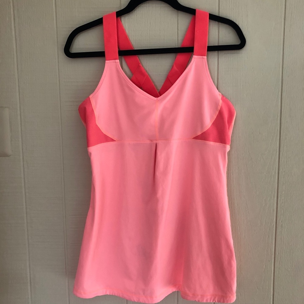Lucy Perfect Pose Athletic strappy back tank top L